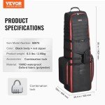 VEVOR Waterproof Golf Travel Bag with Wheels