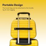 GinzaTravel 4-Piece Yellow Hardside Luggage Set