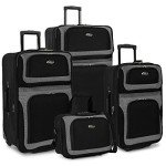 4-Piece Expandable Softside Rolling Luggage Set