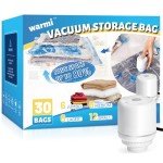 Warmi Vacuum Storage Bags with Electric Pump - 30 Pack