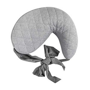 Portable Nursing Pillow with Stretch Belt - Soft Gray