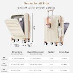 Anwick 4-Piece Expandable Carry-On Luggage Set