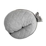Portable Nursing Pillow with Stretch Belt - Soft Gray