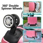 Pink 3-Piece Hardside Luggage Set with Wheels