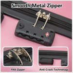 Pink 3-Piece Hardside Luggage Set with Wheels