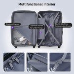 Merax 2-Piece Purple Hard Shell Luggage Set