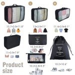 7-Piece Travel Packing Organizer Set (Black)