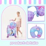 Cute Pink Mermaid Kids' 2-Piece Luggage Set