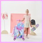 Cute Pink Mermaid Kids' 2-Piece Luggage Set