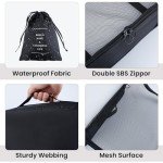 7-Piece Travel Packing Organizer Set (Black)