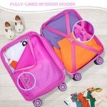 Cute Pink Mermaid Kids' 2-Piece Luggage Set