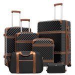 Coolife Hardshell Luggage Set with Spinner Wheels