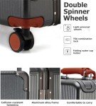 Feilario 20" Aluminum Frame Hardside Carry-On Suitcase