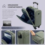 Sage Green Underseat Spinner Carry-On Luggage