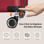 TILYMOL Red 3-Piece Hardside Luggage Set