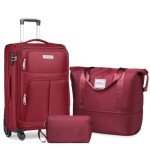 LARVENDER 3-Piece Expandable Softside Luggage Set