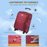 LARVENDER 3-Piece Expandable Softside Luggage Set