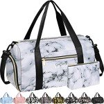 Women's Waterproof Gym Duffle Bag with Shoe Compartment