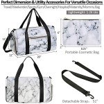 Women's Waterproof Gym Duffle Bag with Shoe Compartment