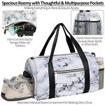 Women's Waterproof Gym Duffle Bag with Shoe Compartment