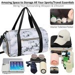 Women's Waterproof Gym Duffle Bag with Shoe Compartment