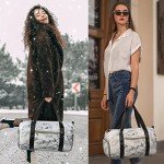 Women's Waterproof Gym Duffle Bag with Shoe Compartment