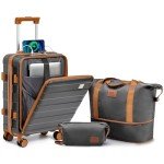 Lightweight 20-Inch Carry-On Luggage with USB Port