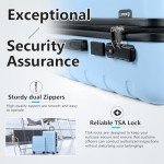 Light Blue 21" Hard Shell Carry On Suitcase