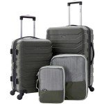Wrangler Elysium 4-Piece Green Luggage Set