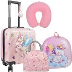 Unicorn Kids Luggage Set - 5 Piece Spinner