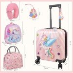 Unicorn Kids Luggage Set - 5 Piece Spinner