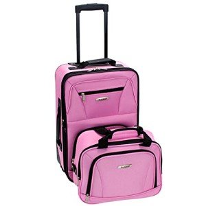 Pink Expandable Softside Luggage Set, 2-Piece