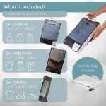 Wanderly Gear Compression Packing Cubes Set – 6 Pieces