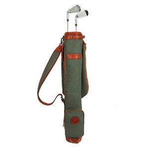 Tourbon Vintage Canvas and Leather Golf Bag