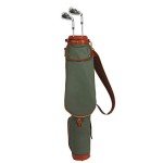 Tourbon Vintage Canvas and Leather Golf Bag