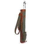 Tourbon Vintage Canvas and Leather Golf Bag