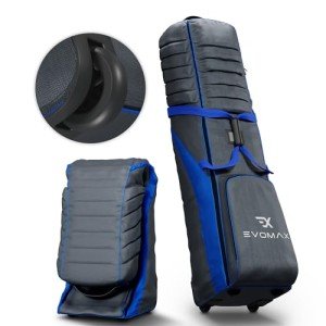 Evomax Rolling Golf Travel Bag - 1680D Nylon