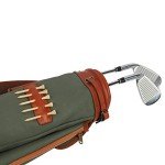 Tourbon Vintage Canvas and Leather Golf Bag