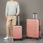 Rose Gold Hardshell 2-Piece Luggage Set