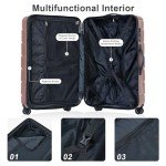 Merax 3-Piece Rosy Gold Hardshell Luggage Set