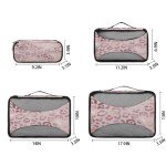 Rose Gold Leopard Print Packing Cubes – 4 Pack