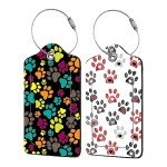 Paw Print Luggage Tags - 2 Pack Set