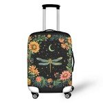 Flower Dragonfly Luggage Cover for 26-30 Inch Suitcases