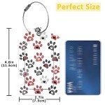 Paw Print Luggage Tags - 2 Pack Set