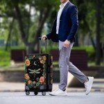 Flower Dragonfly Luggage Cover for 26-30 Inch Suitcases