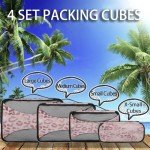 Rose Gold Leopard Print Packing Cubes – 4 Pack