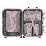 Rose Gold Leopard Print Packing Cubes – 4 Pack