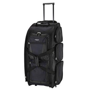 30" Multi-Pocket Rolling Duffel Bag - Black