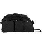 30" Multi-Pocket Rolling Duffel Bag - Black