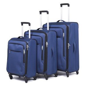 Pianeta 3-Piece Softside Luggage Set - Blue